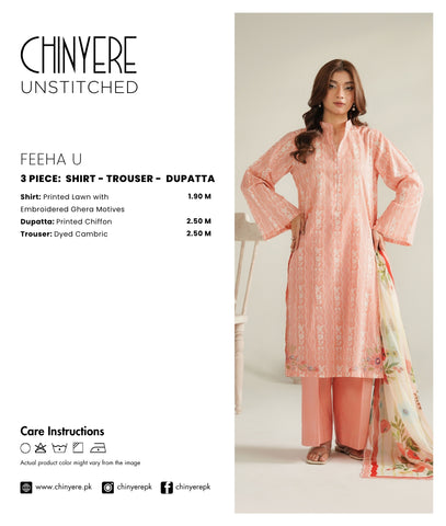 3 Piece Lawn Printed Unstitched Suit (UC0098)