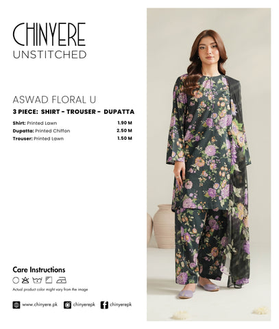 3 Piece Lawn Printed Unstitched Suit (UC0091)