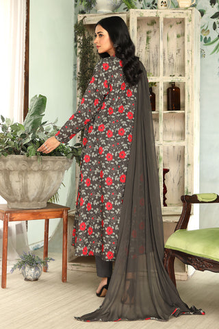 3 Piece Grey Embroidered Suit (DU0420)