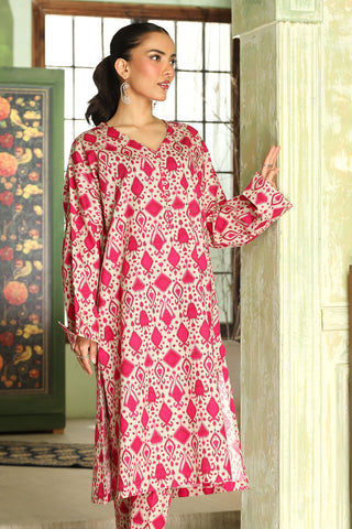 2 Piece Ivory Printed Suit (DU0406)