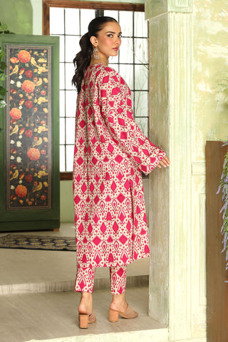 2 Piece Ivory Printed Suit (DU0406)