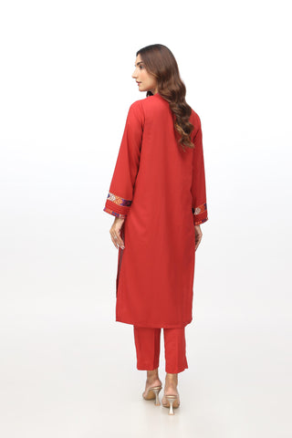 2 Piece Lawn Karandi Embroidered Suit  (HB1208)