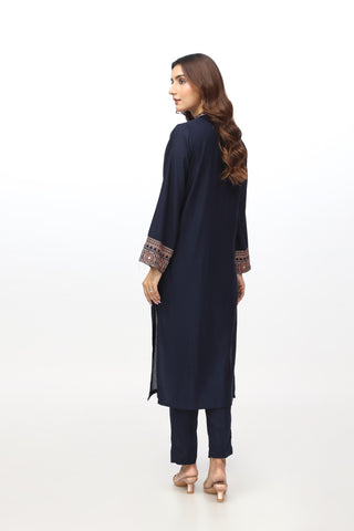 2 Piece Lawn Karandi Embroidered Suit  (HB1206)