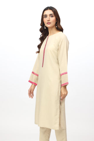 2 Piece Lawn Karandi Embroidered Suit  (HB1207)