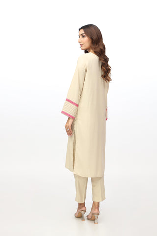 2 Piece Lawn Karandi Embroidered Suit  (HB1207)