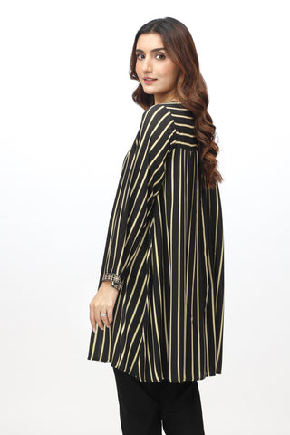 1 Piece Printed Viscose Linen Embroidered & Printed Shirt  (BB9960)