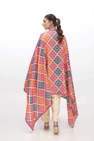 1 Piece Lawn Karandi Embroidered Shawl  (BB9964)