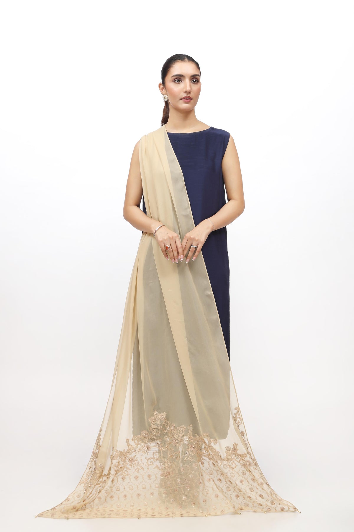 1 Piece Chiffon Embellished Dupatta  (AA5411)