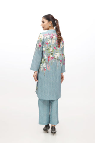 2 Piece Printed Slub Khaddar Printed Suit  (AE0040)