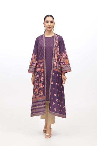 Printed Slub Khaddar Embroidered Suit (BB9956)