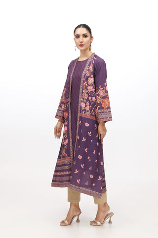 Printed Slub Khaddar Embroidered Suit (BB9956)