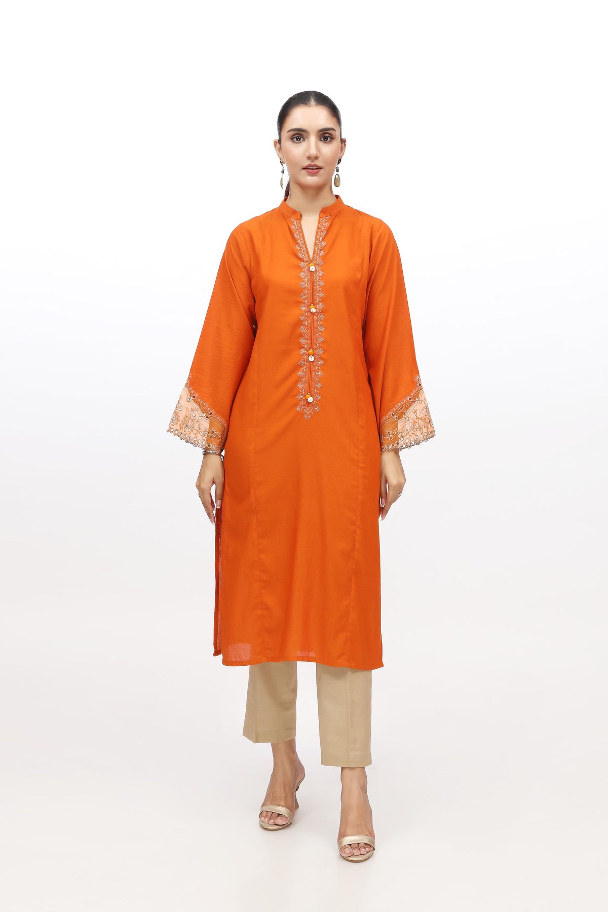 1 Piece Lawn Karandi Embroidered Shirt  (HB1204)