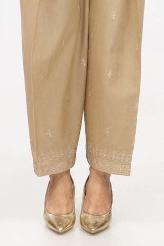 1 Piece Slub Khaddar Embroidered Shalwar  (BB9955)