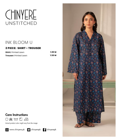 2 Piece Printed Lawn Printed Unstitched Suit (UC0117)