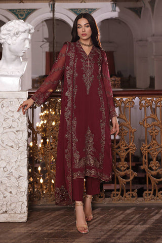 3 Piece Chiffon Embellished Suit  (AA5402)