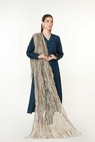 1 Piece Tissue Zari Tasselling Dupatta  (AA5392)