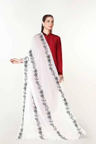 1 Piece Chiffon Embroidered Dupatta  (AA5400)