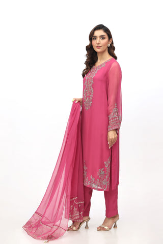 3 Piece Chiffon Embellished Suit  (AA5401)