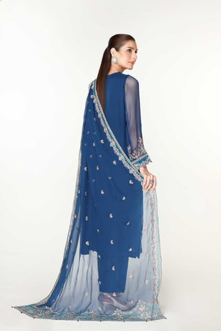 3 Piece Chiffon Embellished Suit  (AA5410)