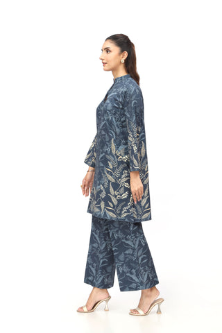 2 Piece Printed Slub Khadar Printed Suit  (AE0033)