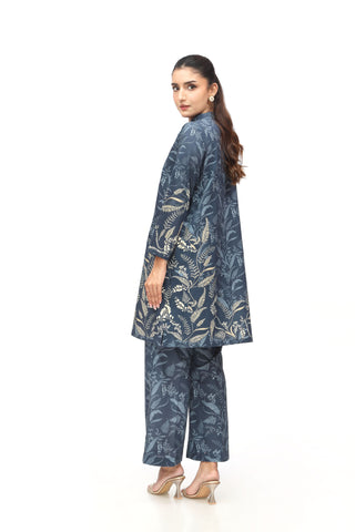 2 Piece Printed Slub Khadar Printed Suit  (AE0033)