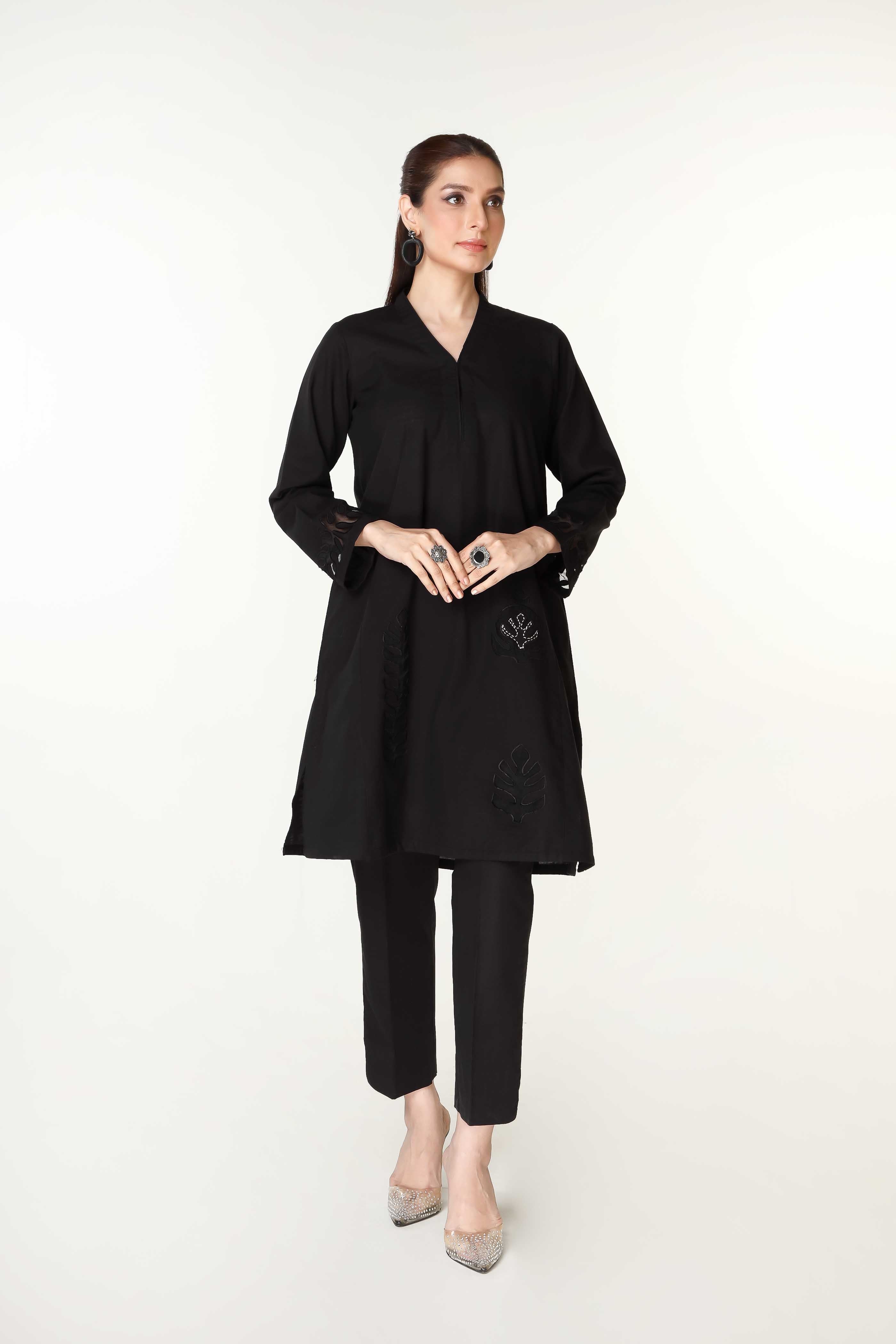 2 Piece Slub Khaddar Solid Suit  (AE0034)