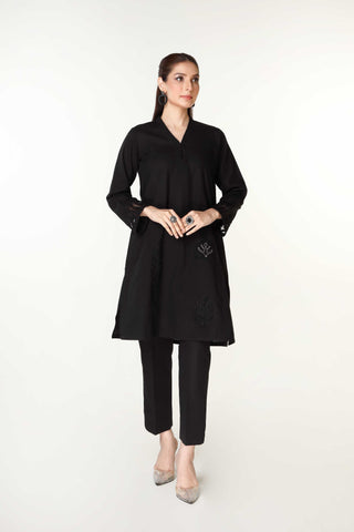2 Piece Slub Khaddar Solid Suit  (AE0034)