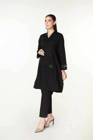 2 Piece Slub Khaddar Solid Suit  (AE0034)