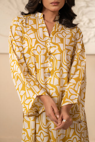 2 Piece Unstitched  Lawn Printed Suit (UC0035)
