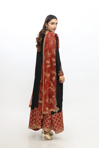 2 Piece  Raw Silk Embroidered Suit (AP0024)