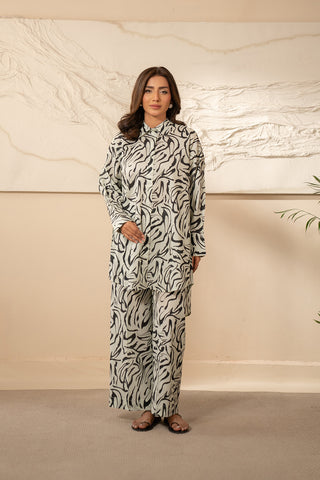 2 Piece Unstitched  Lawn Printed Suit (UC0036)