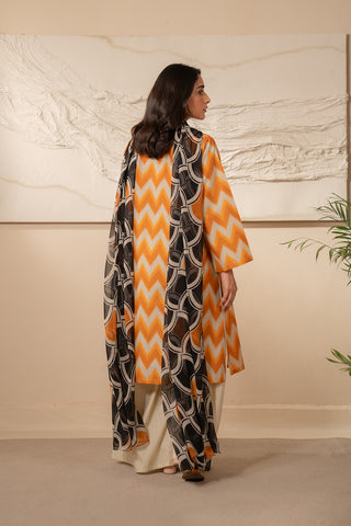 2 Piece Unstitched  Lawn Printed Suit (UC0046)