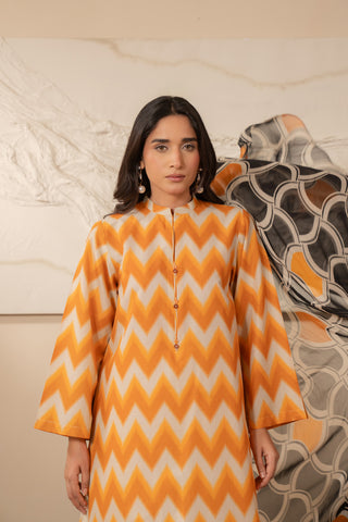 2 Piece Unstitched  Lawn Printed Suit (UC0046)