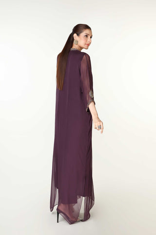2 Piece Chiffon Embellished Suit  (AS0439)