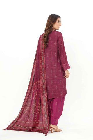 3 Piece Raw Printed Silk Suit (AS0466)