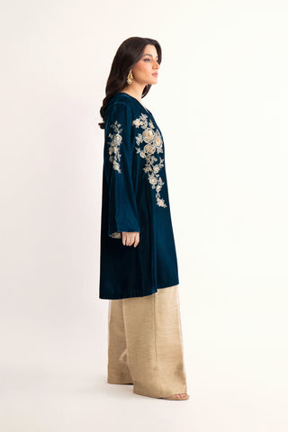 1 Piece Velvet Embroidered Shirt (AV0032)
