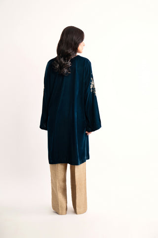 1 Piece Velvet Embroidered Shirt (AV0032)