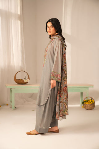 3 Piece Printed Lawn Printed Unstitched Suit (UC0121)