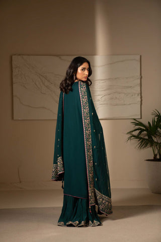 3 Piece Chiffon Embroidered Suit (UF0017)