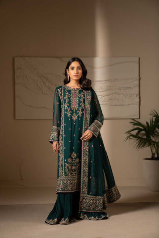 3 Piece Chiffon Embroidered Suit (UF0017)