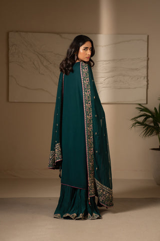 3 Piece Chiffon Embroidered Suit (UF0017)
