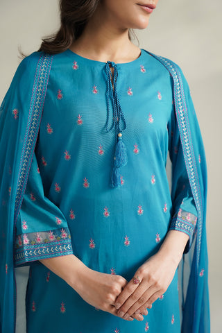 3 Piece Lawn Embroidered Unstitched Suit (UC0110)