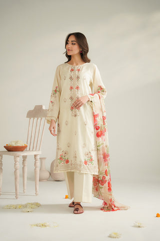 3 Piece Lawn Embroidered Suit (UC0109)