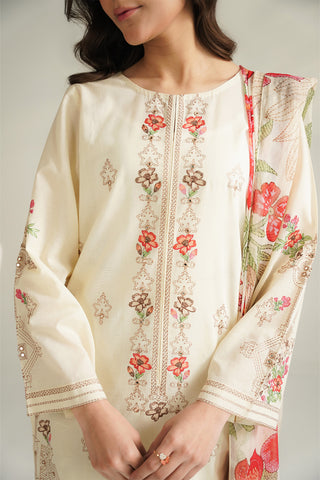 3 Piece Lawn Embroidered Suit (UC0109)