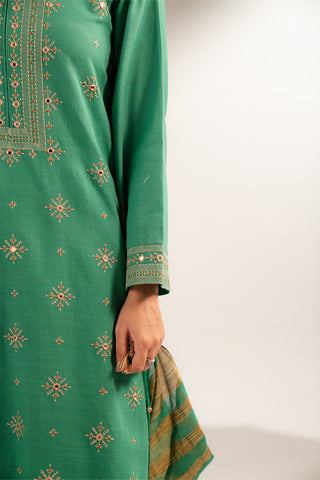 3 Piece Slub Khaddar Embroidered (CS0281)