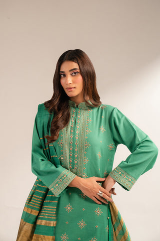 3 Piece Slub Khaddar Embroidered (CS0281)