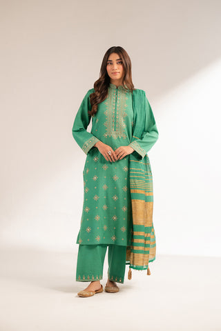 3 Piece Slub Khaddar Embroidered (CS0281)