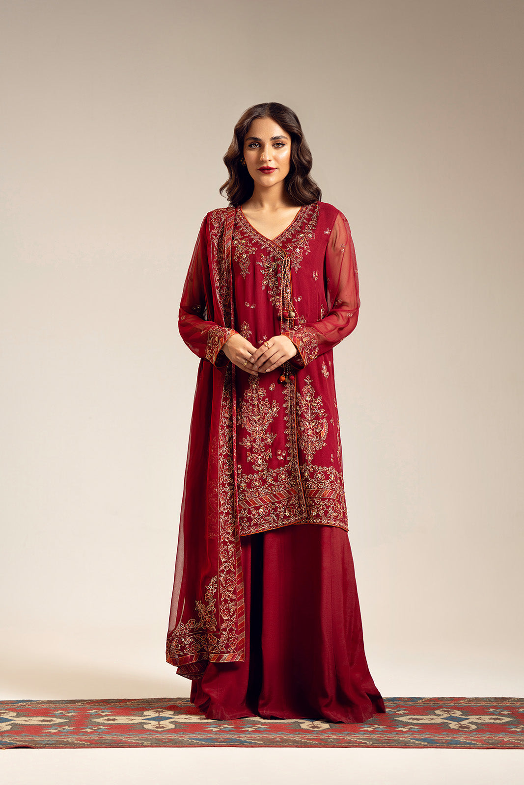 3 Piece Chiffon Embroidered (UF0028)