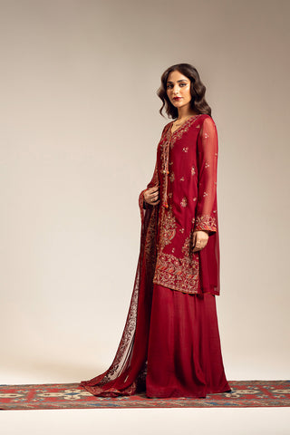 3 Piece Chiffon Embroidered (UF0028)