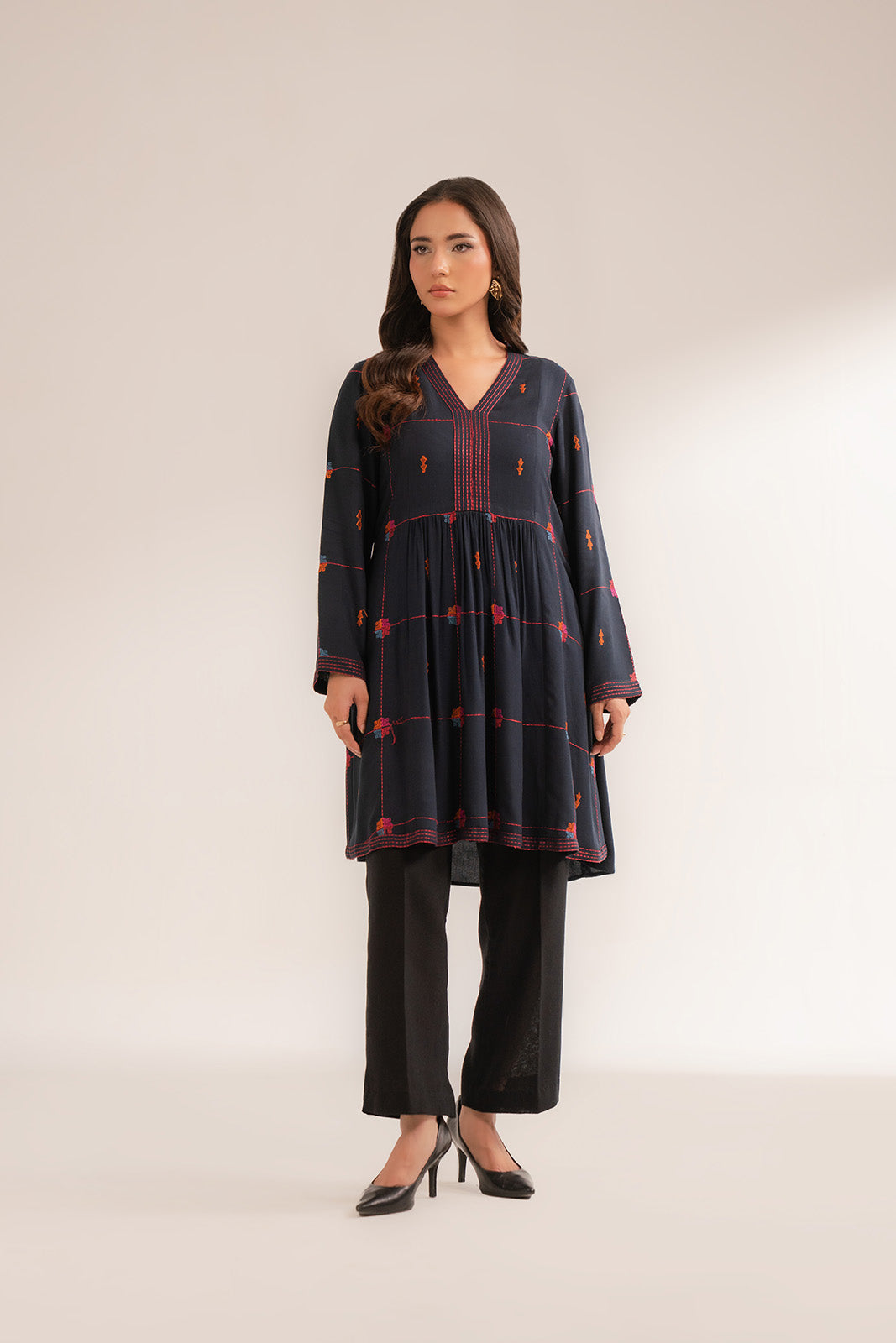 1 Piece Lawn Karandi Embroidered Shirts (CS0384)